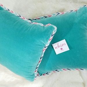 Martha Stewart Pair Throw Pillow Torquoise Green